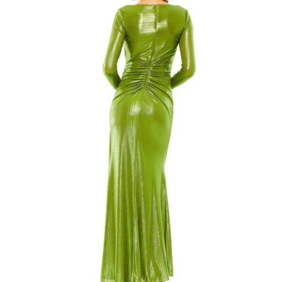 Mac Duggal 27165 Drape Bodice Long Sleeve Dress Size 8,14 - Picture 3 of 3